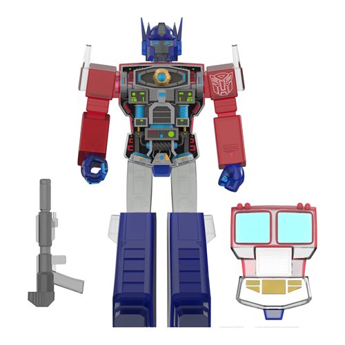 Transformers Clear Red Blue Optimus Prime Super Cyborg Figure