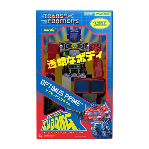 Transformers Clear Red Blue Optimus Prime Super Cyborg Figure