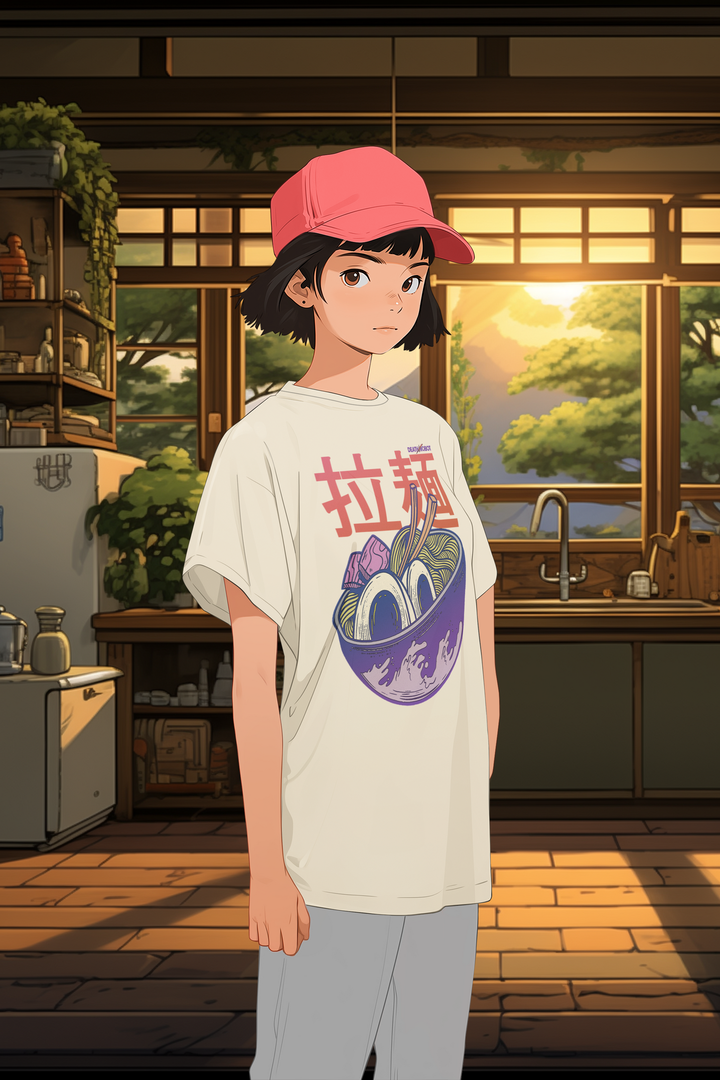 Illustrated Ramen Oversized Tee